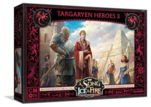 cmon a song of ice and fire tabletop miniatures targaryen heroes iii box set - lead legendary heroes in battle, strategy game for adults, ages 14+, 2+ players, 45-60 minute playtime, made by cmon