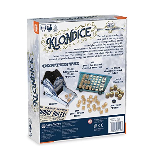 MindWare Klondice Game | Fun Dice Games for Family Game Night | Ages 8 and up 2-6 Players