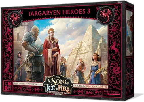 CMON A Song of Ice and Fire Tabletop Miniatures Targaryen Heroes III Box Set - Lead Legendary Heroes in Battle, Strategy Game for Adults, Ages 14+, 2+ Players, 45-60 Minute Playtime, Made by CMON