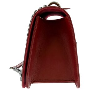 Pierre Cardin Burgundy Leather Small Structured Shoulder Bag for womens