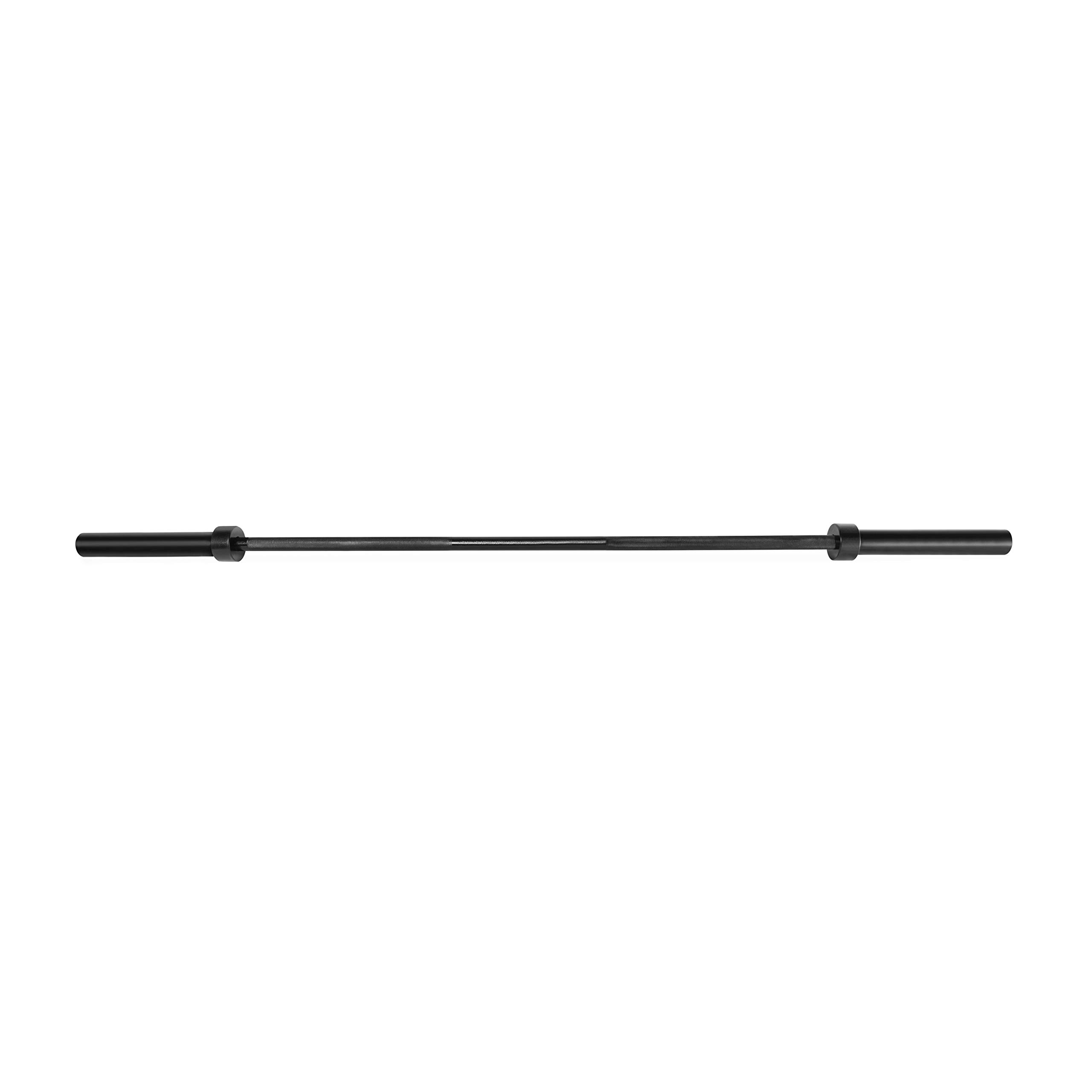 CAP Barbell 6-Foot Solid Olympic Bar, Black (2-Inch) - New Version (OBIS-72B)