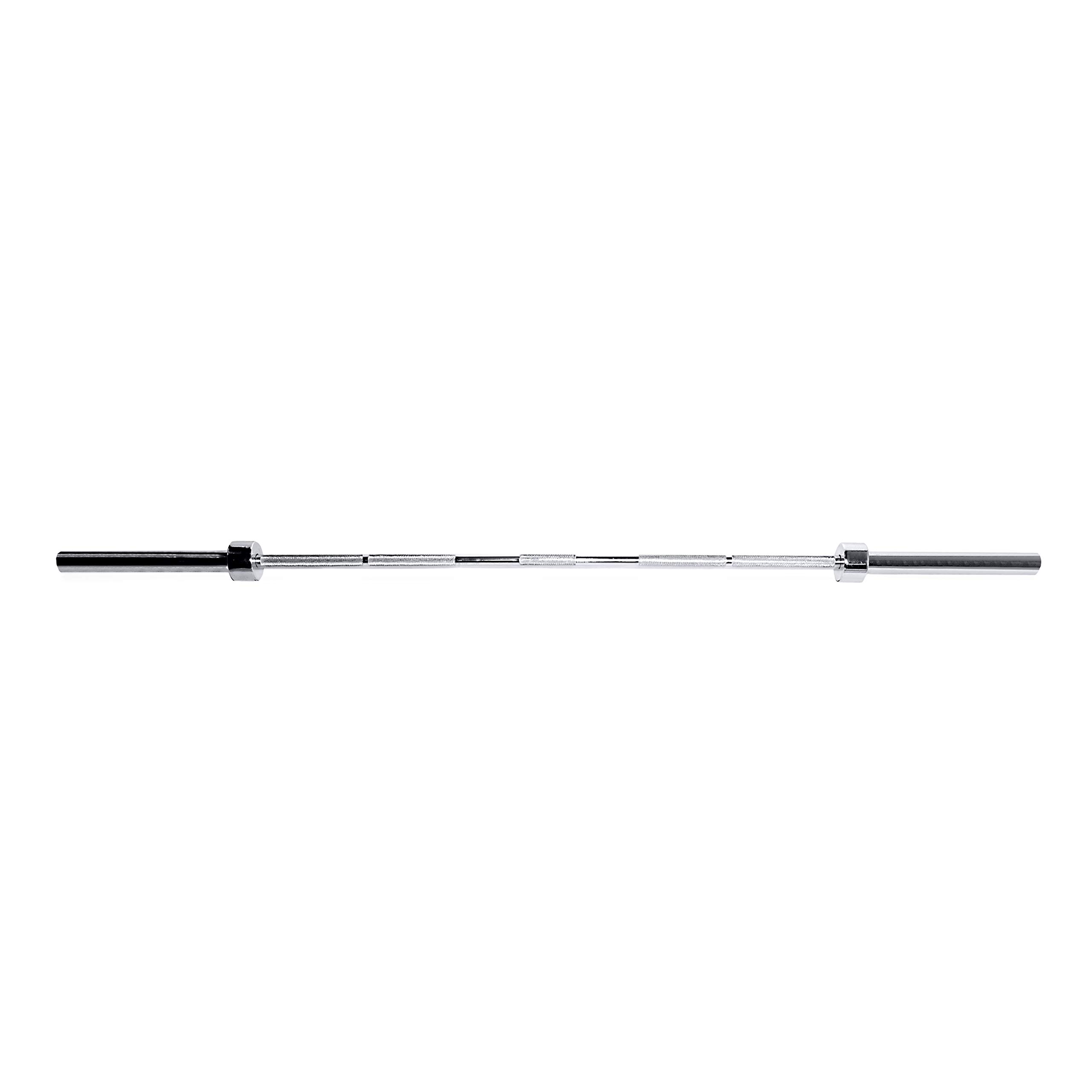 CAP Barbell 6-Foot Solid Olympic Bar, Chrome (2-Inch) - New Version (OBIS-72)