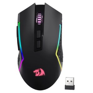 Redragon M693 Wireless Gaming Mouse, 8000 DPI Wired/Wireless Gamer Mouse w/ 3-Mode Connection, BT & 2.4G Wireless, 7 Macro Buttons, Reliable Power Capacity for PC/Mac/Laptop