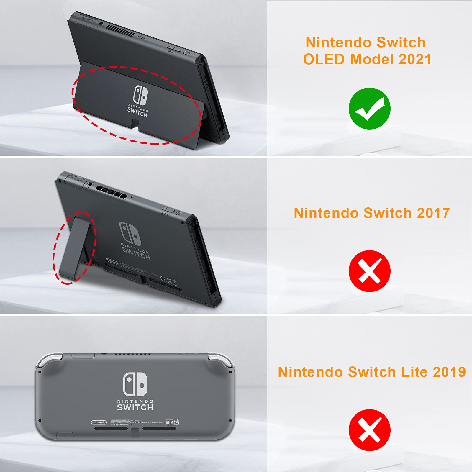 Fintie Flip Case for Nintendo Switch OLED Model - [Screen Safe] Slim Protective Soft TPU Shell with Magnetically Detachable Front Cover & Ergonomic Grip for Switch OLED Model 2021 (Dont Touch)