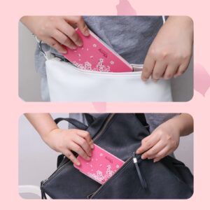 NANANINO Switch Game Case Pink, Cherry Blossoms Pattern Switch Game Card Case with 24 Game Card Slots and 24 Micro SD Card Slots