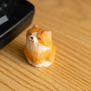 Islandoffer Wooden Carving Kitten Set (3 pcs)