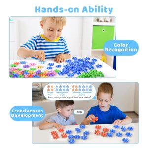 BABY HOME 400 Pieces Building Blocks Kids STEM Toys, Interlocking Solid Plastic Educational Toys Sets for Preschool Kids Boys and Girls Aged 3+, Safe Material Creativity Kids Toys