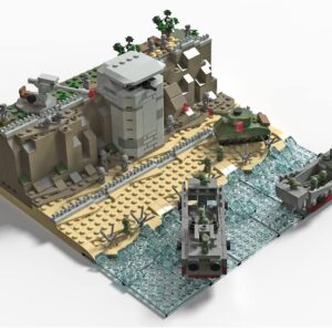 POCO DIVO Omaha Beach D-Day Normandy Landings WWII Collection Standard Block Toy Building Brick Set, 723 pcs