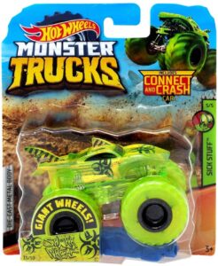 monster trucks shark wreak with connect and crash car 33/50 - sick stuff 5/5 (1:64 scale diecast truck)