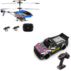 Cheerwing U12 Mini Remote Control Helicopter & UD1601 30KM/H High Speed RC Drift Car for Kids and Adults