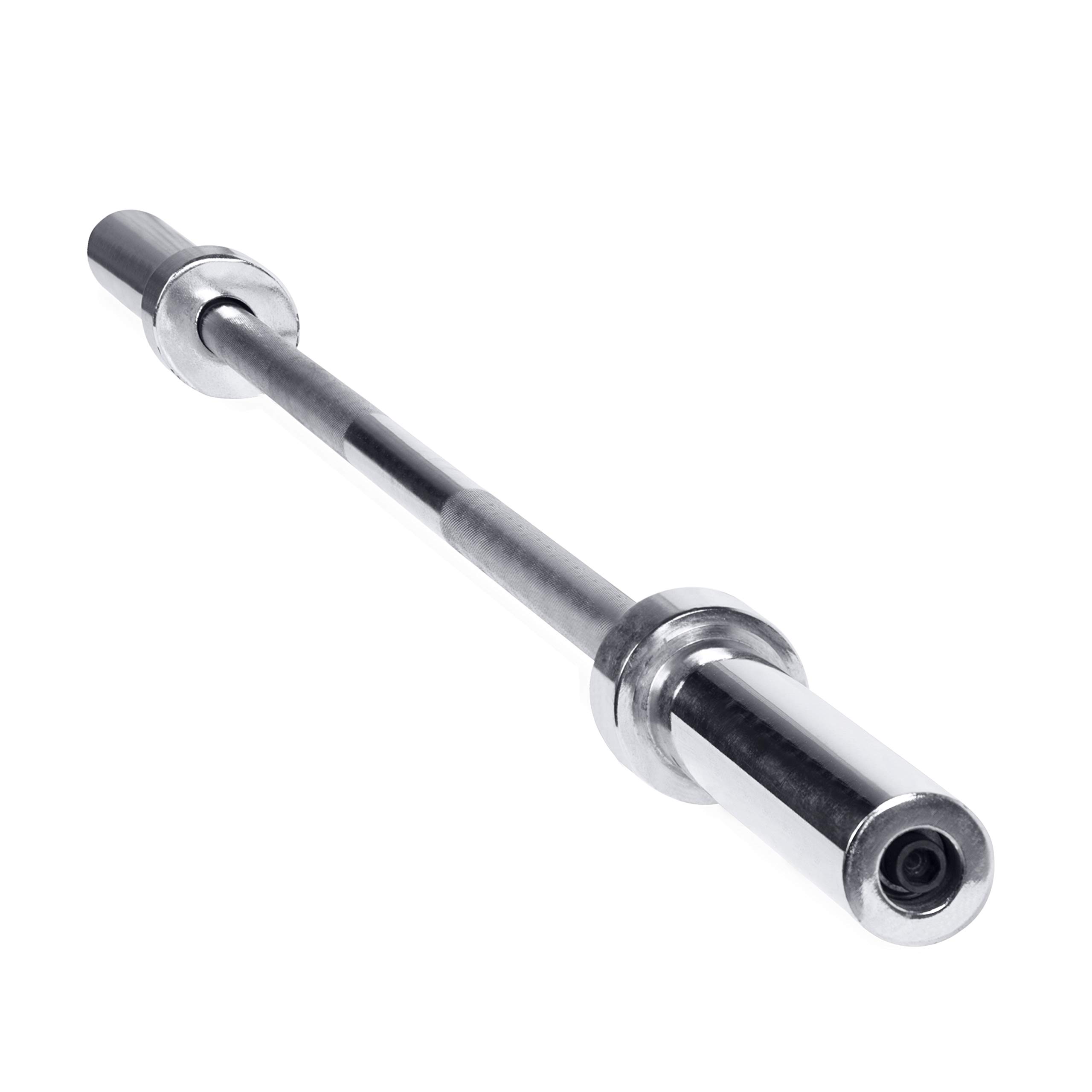 CAP Barbell 6-Foot Solid Olympic Bar, Chrome (2-Inch) - New Version (OBIS-72)