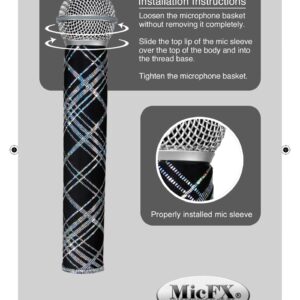 Basic Black Wireless mic Sleeves by MicFX-USA. Super Stretch fits firm. Mic NOT included. Made in USA. Washable.