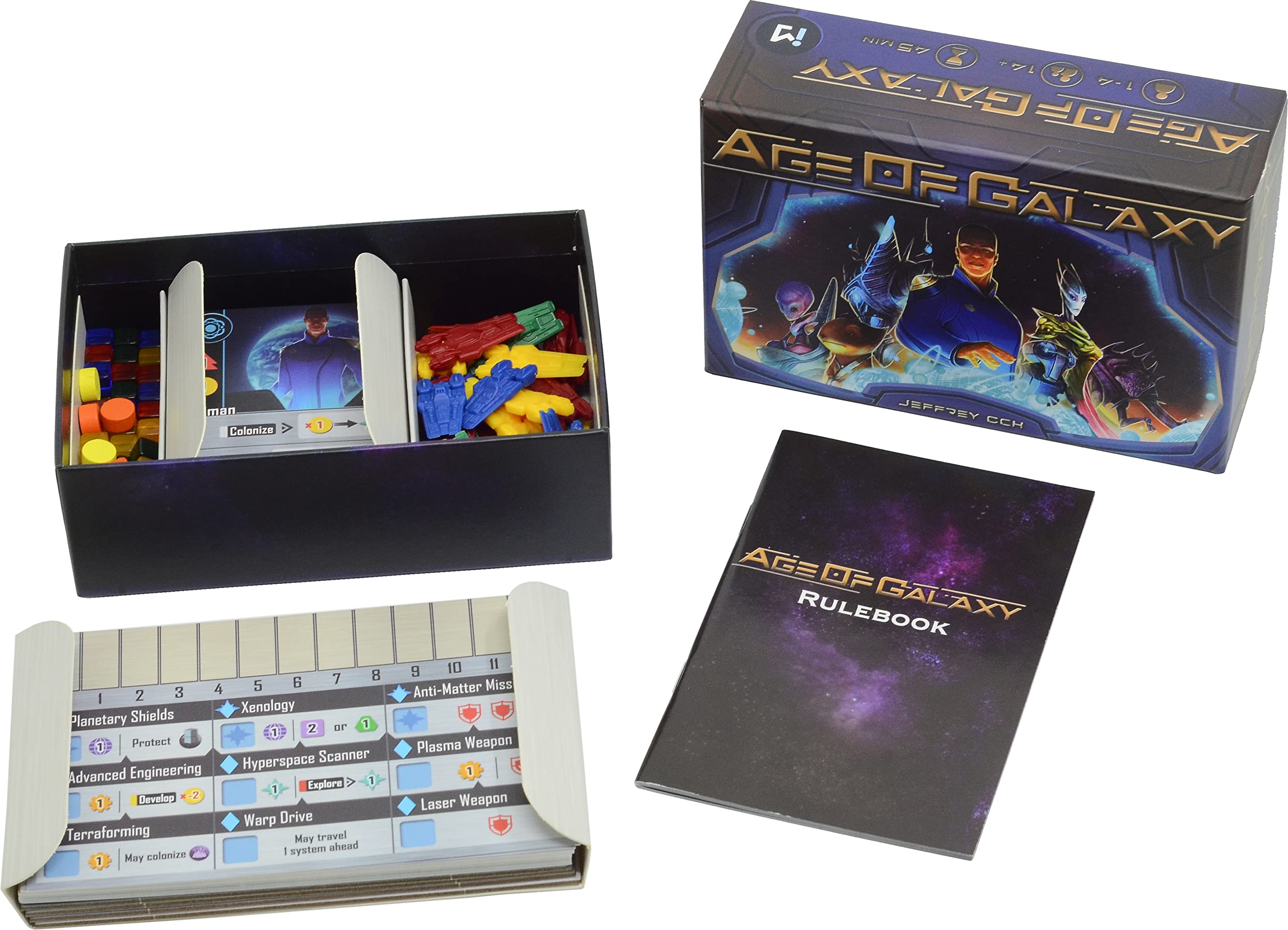 ICE MAKES Age of Galaxy | Strategy Card Game | 4X Space Game | Board Games | Pocket Size, Travel and Family Friendly | 1-4 Players Board Game Adventure | 14+ Years