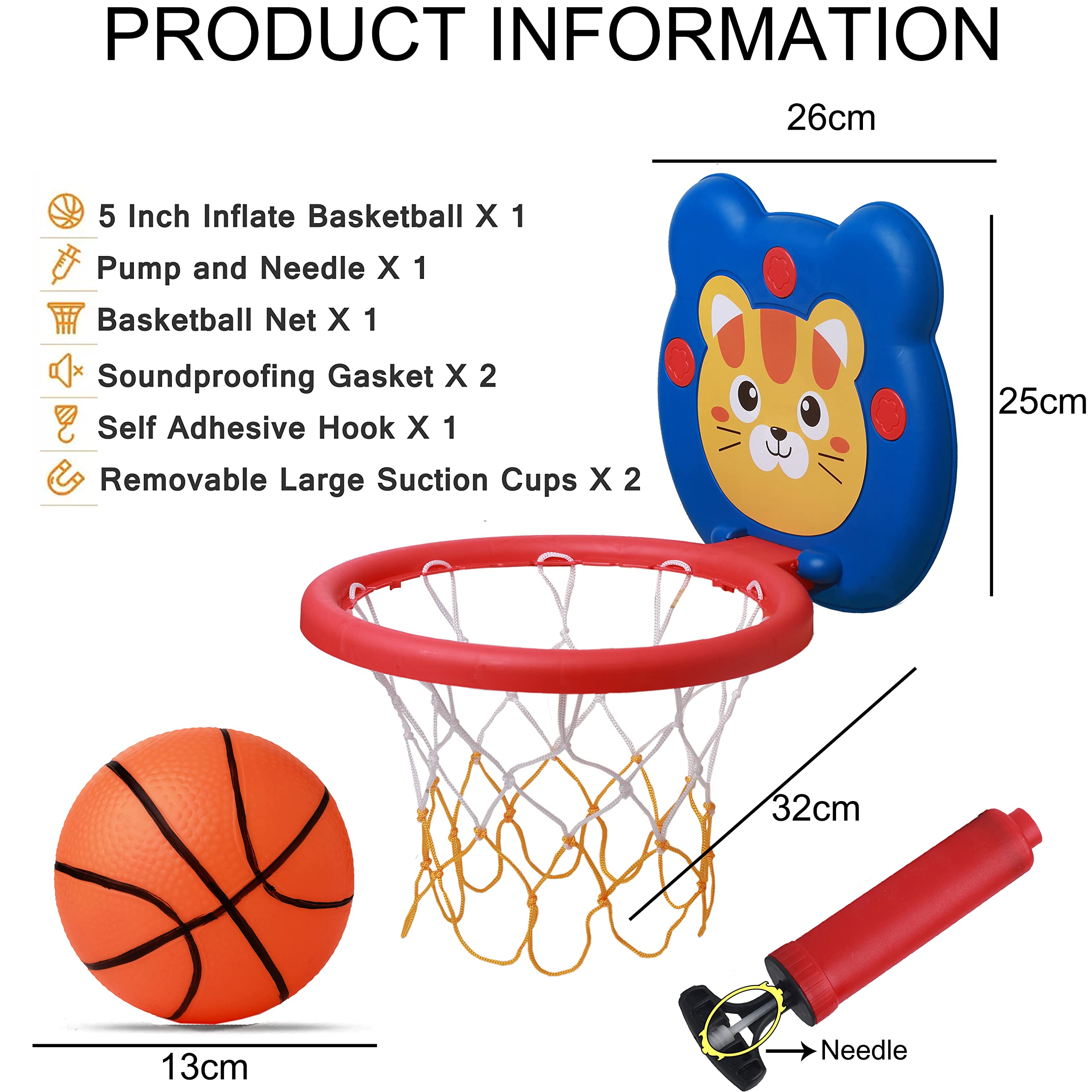 Toddler Basketball Hoop Indoor for Kids, SuyuanArt Portable Wall Mount Baby Basketball Hoop Goal Set,Boys Girls Toys for Ages 2-4 3-5, Christmas Birthday Gift for Toddler Age 18 Moths and Up