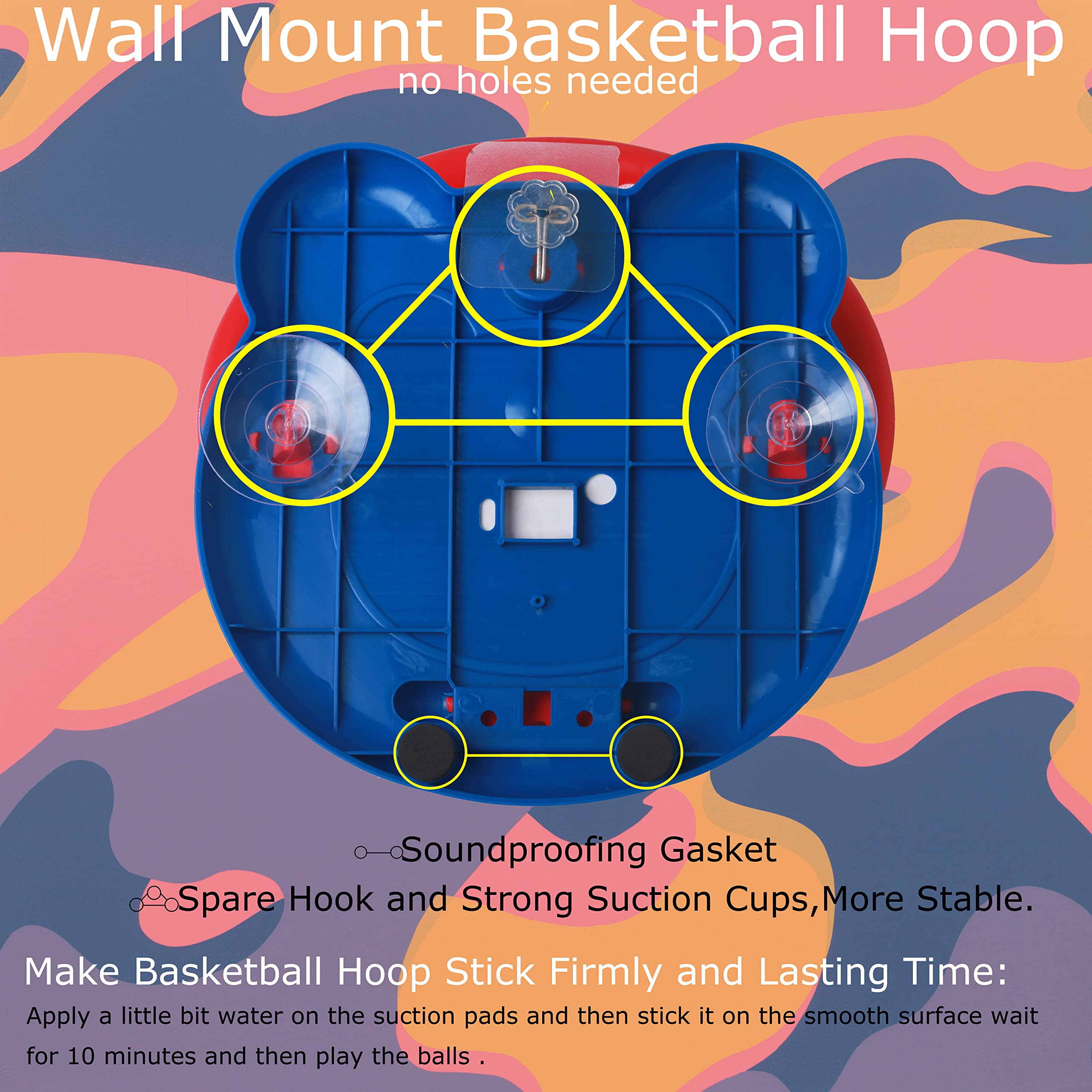 Toddler Basketball Hoop Indoor for Kids, SuyuanArt Portable Wall Mount Baby Basketball Hoop Goal Set,Boys Girls Toys for Ages 2-4 3-5, Christmas Birthday Gift for Toddler Age 18 Moths and Up