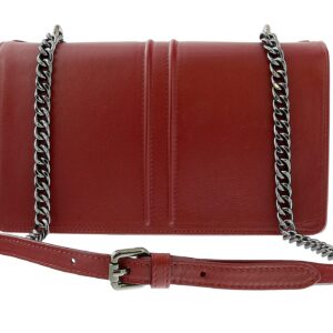 Pierre Cardin Burgundy Leather Small Structured Shoulder Bag for womens