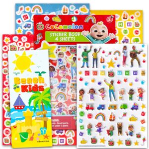 cocomelon stickers for toddlers - cocomelon party supplies bundle with over 300 cocomelon stickers for party favors, goodie bags, arts and crafts, more | cocomelon gifts