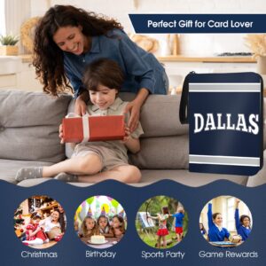 Football Card Binder with Sleeves 900 Pocket, Dallas Football Card Holder for Trading Cards Sports Card 3 Ring Binder Folder Football Collector Album Storage Book Case for Kids Boys Girls Gift (Navy)