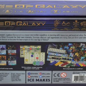 ICE MAKES Age of Galaxy | Strategy Card Game | 4X Space Game | Board Games | Pocket Size, Travel and Family Friendly | 1-4 Players Board Game Adventure | 14+ Years