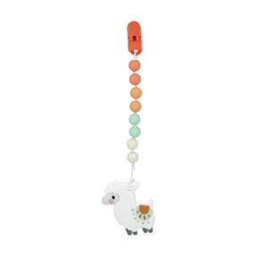 Nuby All Silicone Teether with Bonus Silicone Pacifinder with Clip - 3+ Months, 1pk, Assorted Neutral Designs