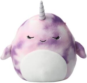 squishmallows kellytoy 2022 7.5" fall squad purple tie-dye narwhal