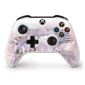 skinit decal gaming skin compatible with xbox one s controller - officially licensed tate and co. spring flight unicorn design