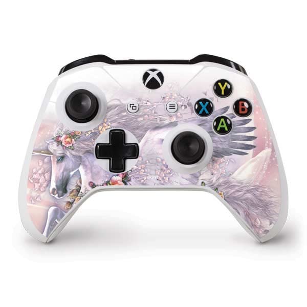 Skinit Decal Gaming Skin Compatible with Xbox One S Controller - Officially Licensed Tate and Co. Spring Flight Unicorn Design