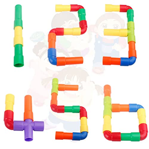 1 Set of STEM Building Blocks Toy,Tube Locks Construction Building Blocks Set Educational Pipe Tube Building Toy for Boys Girls Educational Learning Toys