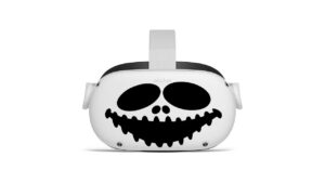 pumpkin wide smile - oculus quest 2 - decals - black & pink