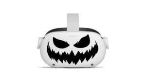 pumpkin mean smile - oculus quest 2 - decals - black & pink