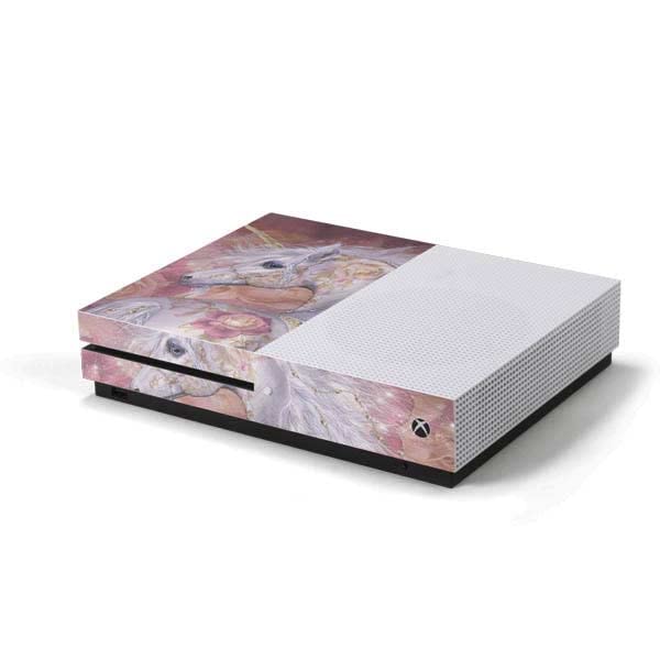 Skinit Decal Gaming Skin Compatible with Xbox One S Console - Officially Licensed Tate and Co. Licorne Florale Rose Unicorn Design