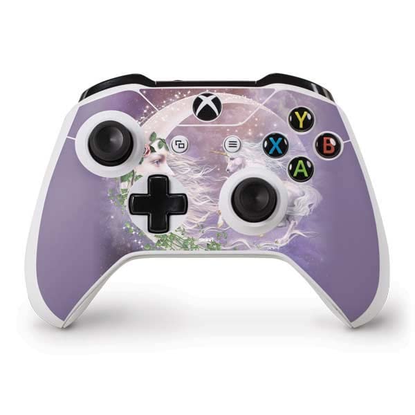 Skinit Decal Gaming Skin Compatible with Xbox One S Controller - Officially Licensed Tate and Co. Moon Unicorn Design