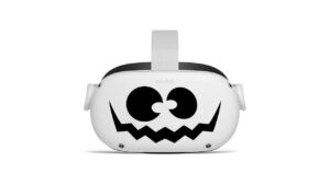 pumpkin crack smile - oculus quest 2 - decals - black & pink