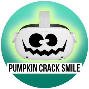 Pumpkin Crack Smile - Oculus Quest 2 - Decals - Black & Pink