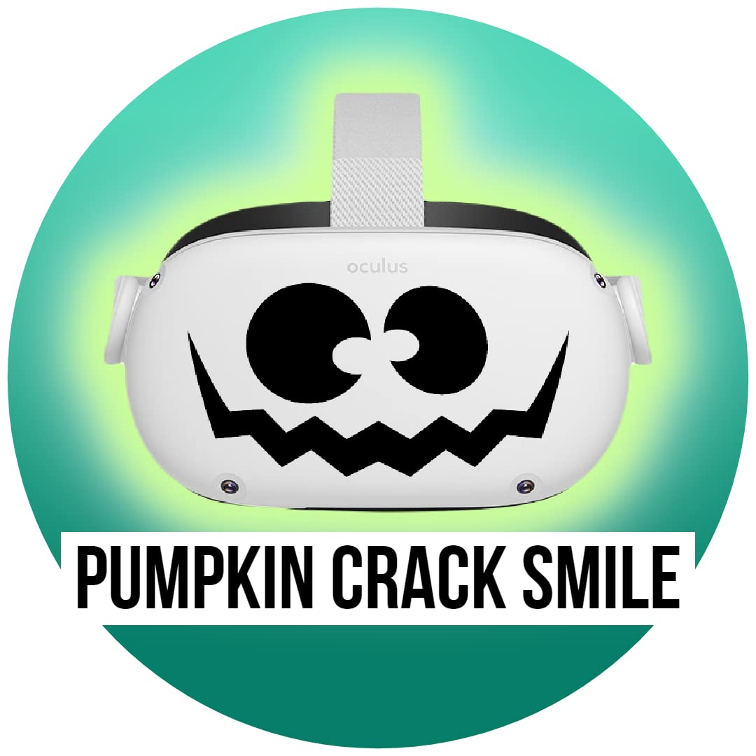 Pumpkin Crack Smile - Oculus Quest 2 - Decals - Black & Pink