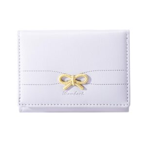 Sunwel Fashion Wallets Girls Cute Coquette Bow Small Wallet Aesthetic Card Holder ID Window Purse for Women (PURPLE)