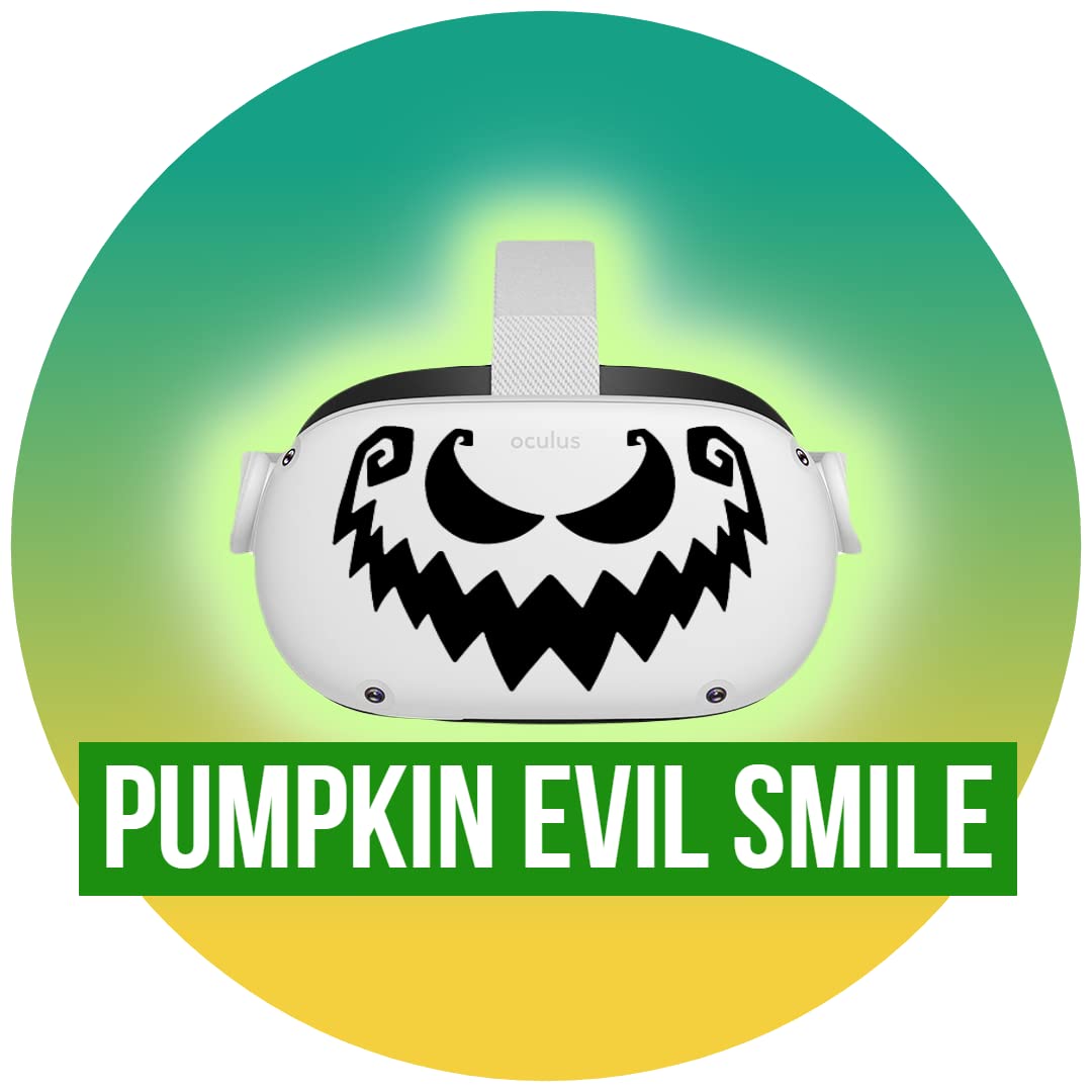 Pumpkin evil smile - Oculus Quest 2 - Decals - Black & Pink