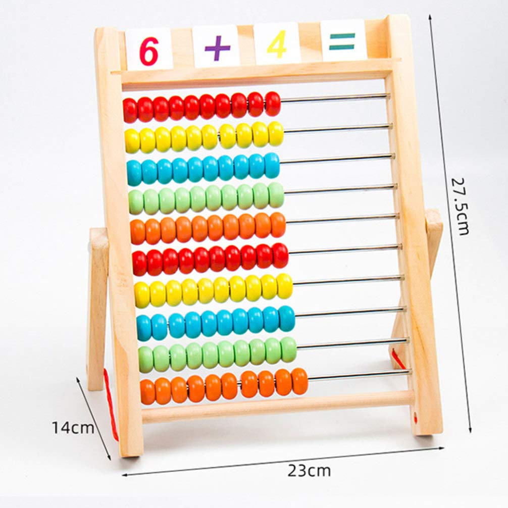 1 Pc Educational Tools Calculating Tool Wooden Arithmetic Abacus Students Abacus Early Education Supplies