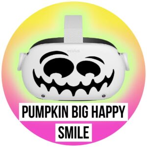 Pumpkin big Happy Smile - Oculus Quest 2 - Decals - Black & Pink