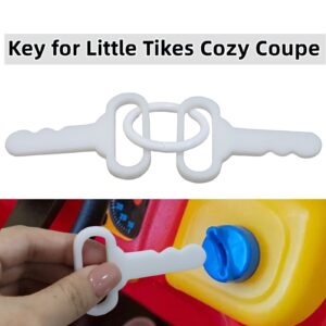 TEYOUYI Replacement Key for Little Tikes Cozy Coupe Accessories for Little Tikes Cozy Coupe Personalized Gifts for Toy Car to Kids 2pcs White