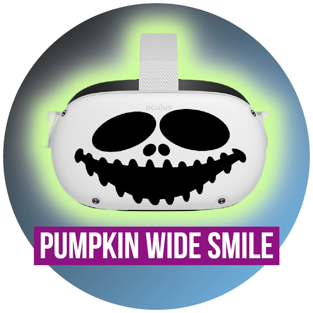 Pumpkin wide smile - Oculus Quest 2 - Decals - Black & Pink