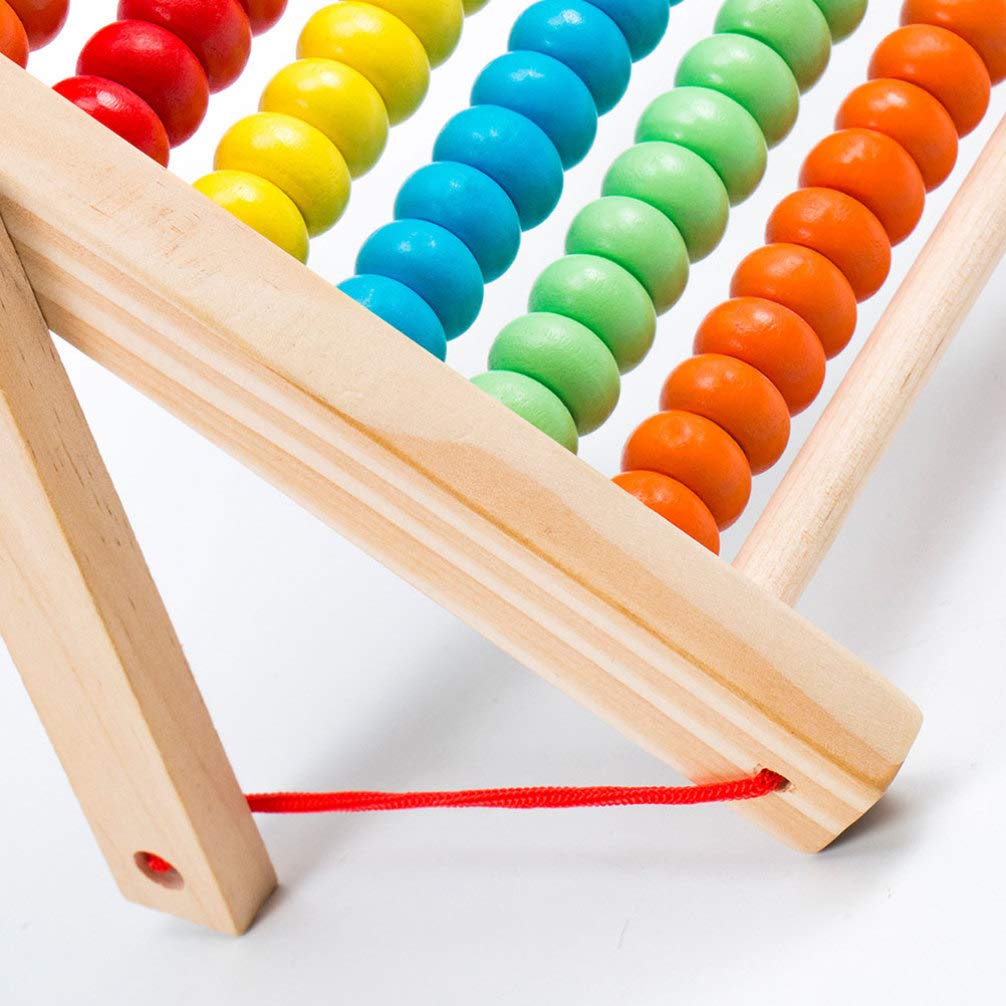 1 Pc Educational Tools Calculating Tool Wooden Arithmetic Abacus Students Abacus Early Education Supplies