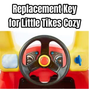 TEYOUYI Replacement Key for Little Tikes Cozy Coupe Accessories for Little Tikes Cozy Coupe Personalized Gifts for Toy Car to Kids 2pcs White