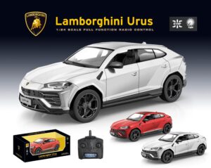 100 classic licensed remote control car lamborghini urus series compatible 1:24 scale full function electric sport racing hobby toy car (white, 1:24)