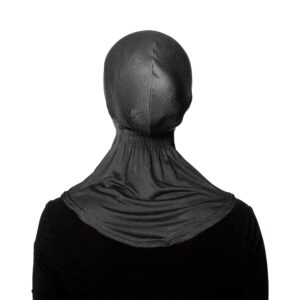 TheHijabStore.com Women's Ninja Hijab Under Scarf with Comfortable Elastic Neck Full Instant Coverage Bonnet Caps Black