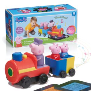 grandpa pigs clever train | interactive pre-school toy vehicle with movement and sounds and action figures | official peppa pig toys ideal for toddlers, children, boys and girls ages 2,3, 4 and 5