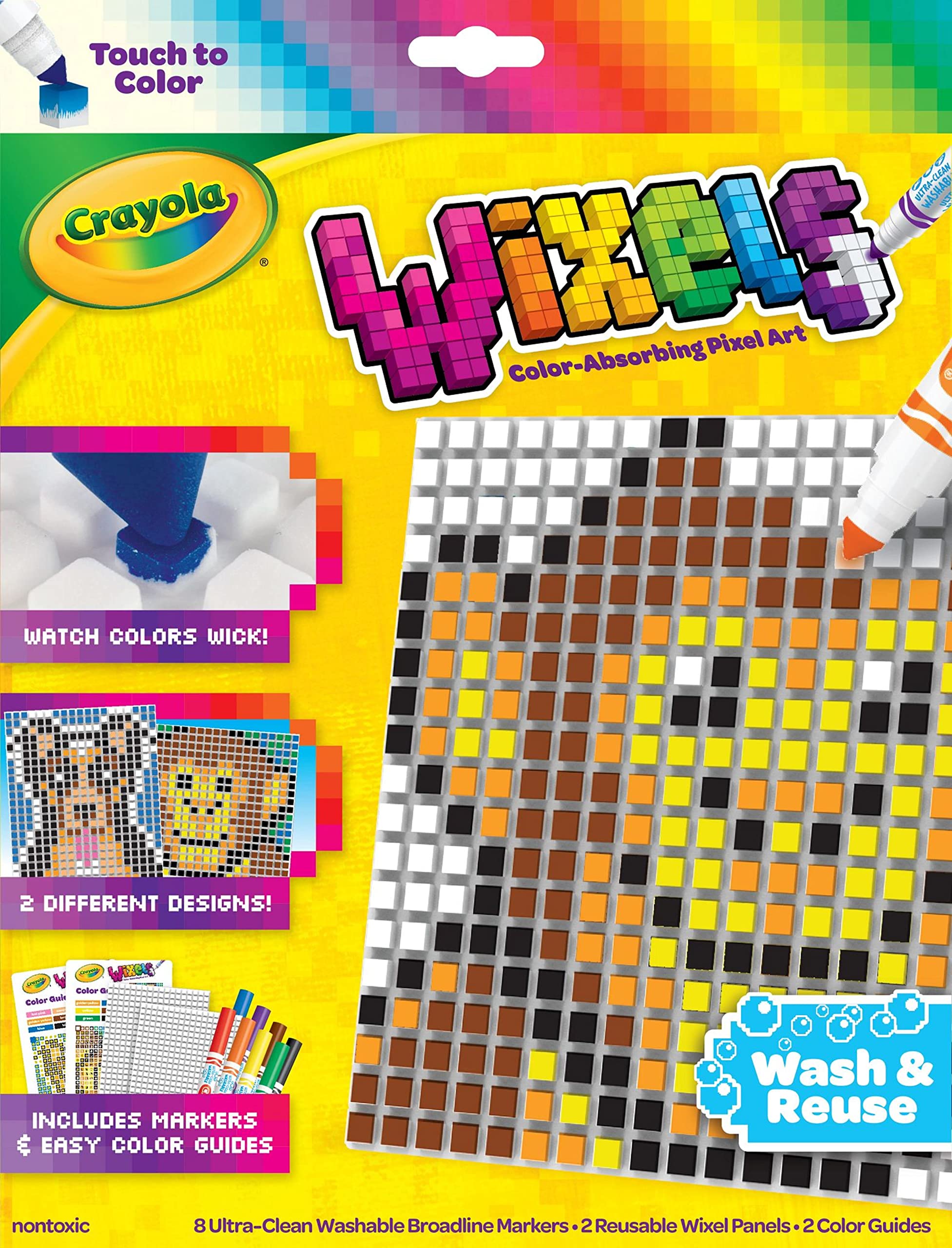 Crayola Wixels Animals Activity Kit, Pixel Art Coloring Set, Gift for Kids, Ages 6, 7, 8, 9