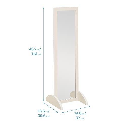 ECR4Kids Double-Sided Bi-Directional Mirror, Kids Furniture, White Wash