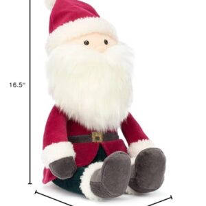 Jellycat Jolly Santa Stuffed Animal, Small 13.5 inches | Christmas Plush Toy | Classic Children's Gift