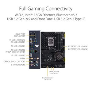 ASUS TUF Gaming Z790-Plus WiFi D4 LGA 1700(Intel 14th,12th&13th Gen) ATX Gaming Motherboard(PCIe 5.0, DDR4,4xM.2 Slots,16+1 DrMOS, WiFi 6,2.5Gb LAN, Front USB 3.2 Gen 2 Type-C, Thunderbolt 4/USB4)